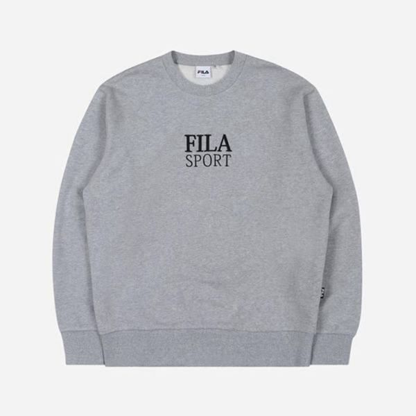 Moletons Fila Homem Cinzentas - Fila Sport Embroidered Loja Online Portugal,GDRB-98150